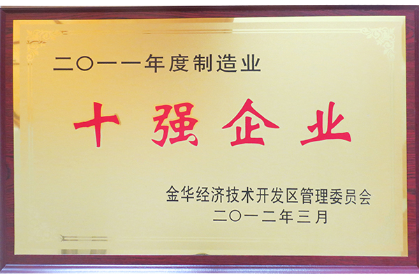 2011年度制造业十强企业