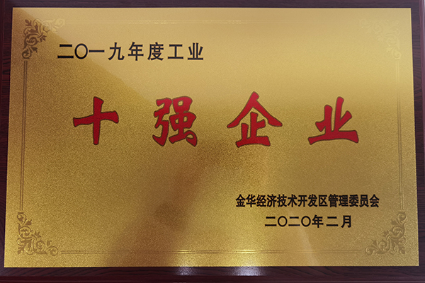 2019年度工业企业十强企业