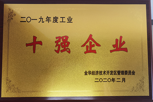 2019年度工业十强企业